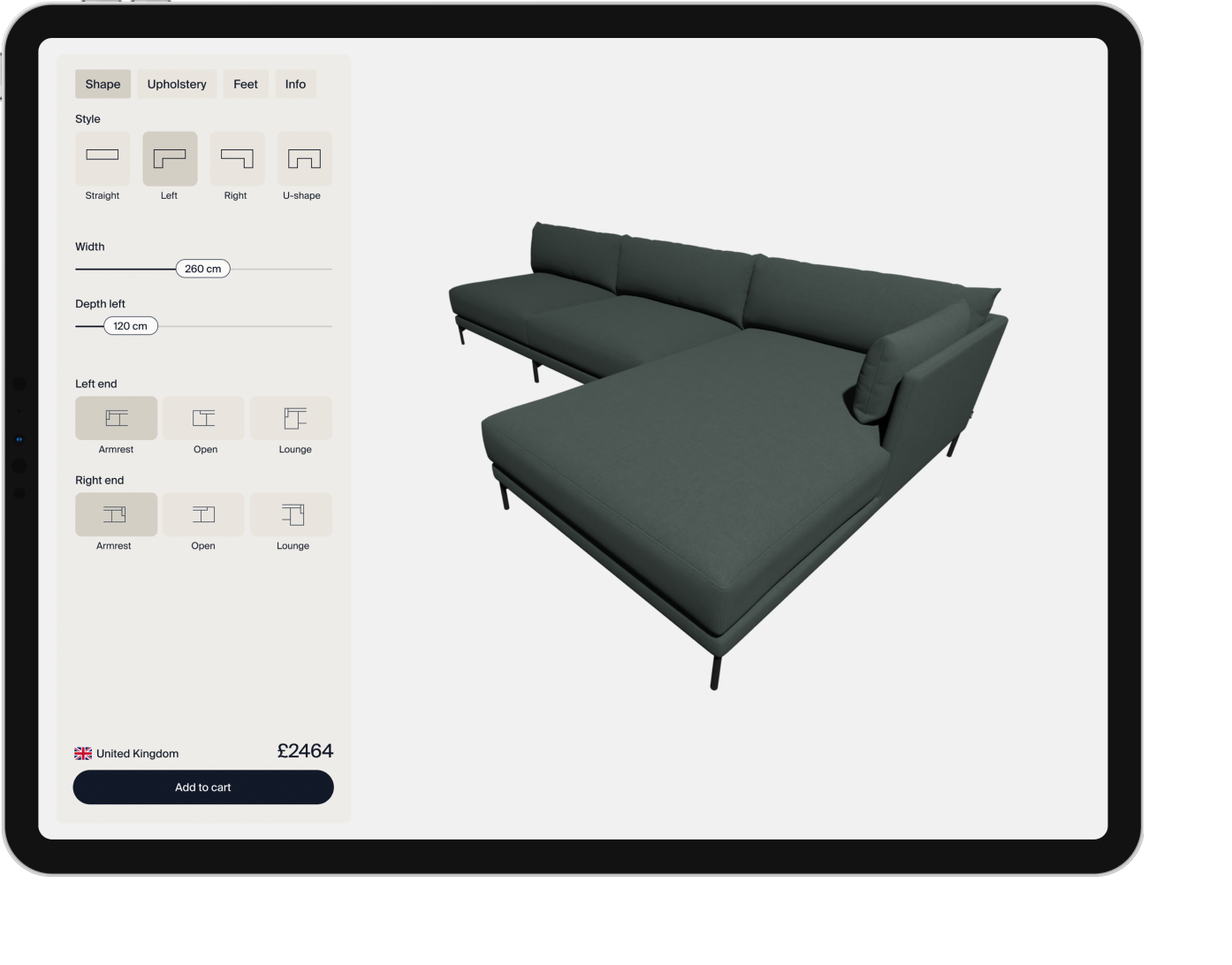 3D Configurator for Furniture